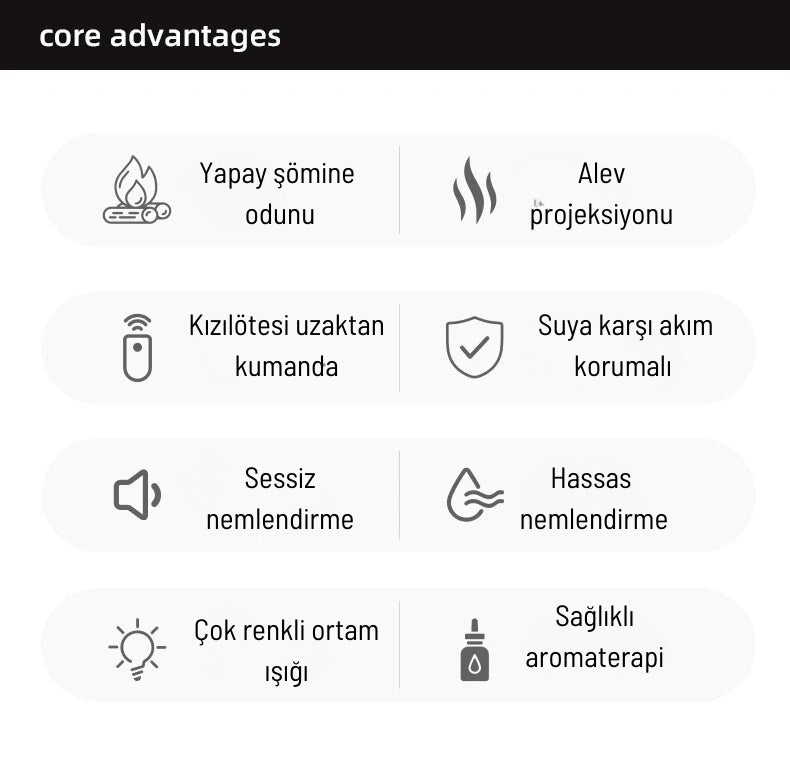 Şömine Alevi Nemlendirici Yatak Odası Kalıcı Koku Makinesi